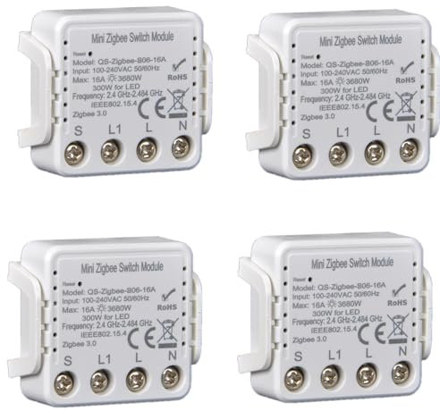 Yueyang Zigbee 1-Kanal-Relaisschalter, 16 A Schaltermodul funktioniert mit Tuya Zigbee Alexa Gateway Hub, Smartlife, Timer funktioniert parallel mit Originalschalter (4)