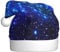 COMAAM Blaue glänzende Sterne Erwachsene Plüsch Weihnachtsmütze Weihnachten Dekorative Hut Geeignet Für Silvester Party Supplies
