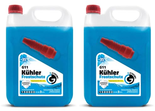 Gamix Hochwertige Autochemikalien | Kühlerfrostschutz G11 | Kühlflüssigkeit 3 Jahre bis -35°C | Gebrauchsfertig Kühlmittel Auto | 5L (10L)