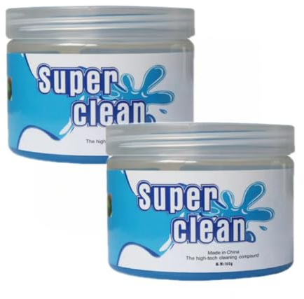 DEZARO 2 Pack Cleaning Gel, Car Cleaning Putty Slime Cleaner, Keyboard Cleaning Gel Universal Dust Cleaner for Laptop, Car, Remote Control