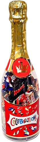 Divas World - Celebrations Chocolates Champagne Gift Bottle - Premium Festive Gift - Assorted Chocolates Gift Ideal for Mother's Day, Wedding Anniversary, Birthday’s, Christmas - Pack of 1-312g
