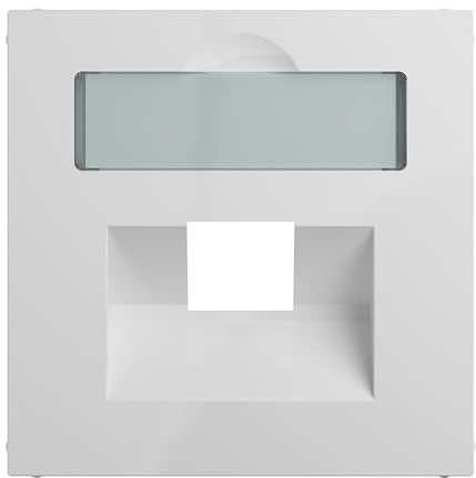 LEGRAND, SEANO Abdeckung 1x RJ45 für Datendosen von Metz, Telegärtner und Rutenbeck, inkl. Beschriftungsfeld, Farbe: Ultraweiß, 765158