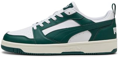 PUMA Mixte Rebound V6 Low Basket, White-Dark Myrtle-Warm White, 41 EU