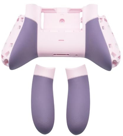 Hzxkqmil Ersatz-Rückenschale & Seitenschienen für Xbox Series X/S Controller, DIY-Gehäuse Hülle nach Maß Rückseitige Platten Zubehör für Xbox Core Wireless Controller (Violett + Rosa)