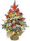 Mini Albero di Natale Artificiale con Luci LED, 45cm Piccolo Albero di Natale Decorato Innevato con Ornamenti, Albero di Natale da Tavolo per Decorazioni Casa Ufficio Interno