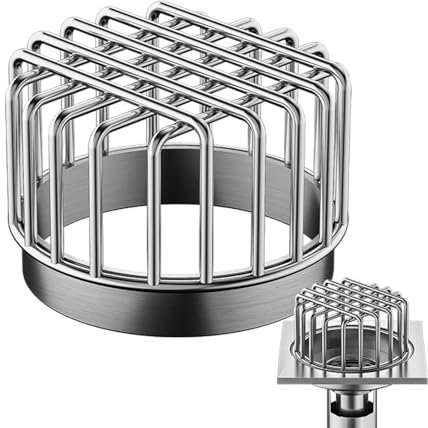 Dranng Cache-filtre anti-blocage en acier inoxydable pour douche, jardin, baignoire, balcon