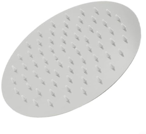 Soffione doccia a pioggia, 20,3 cm, in acciaio inox, grande soffione doccia rotondo ad alta pressione, cromato (rotondo)