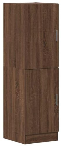 vidaXL Küchenschrank Braun Eichen-Optik 38x41,5x131,5 cm Holzwerkstoff, Schrank, Küchenzeile, Beistellschrank, Vorratsschrank, Geschirrschrank