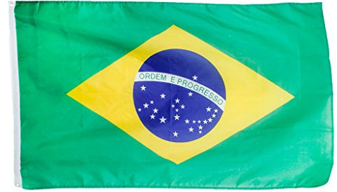 Bandera nacional de Brasil grande de fútbol brasileño, 150 x 90 cm