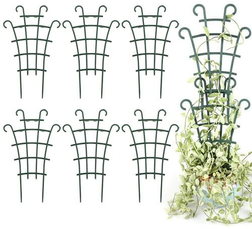 6 Pcs Wave Pot Trellis for Houseplant Plant Climbing Garden Growing Plant Climbing Trellis Potted Vegetable Trellis Reusable Vegetable Support Stake Decorative Plant Pot Cages