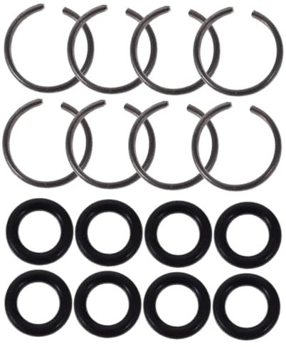 Angoily 8 Satz Sicherungsringe für Schlagschrauber 12,5mm Vierkantantrieb Eisen und Gummi Robust und Langlebig für Luft und Schlagschrauber
