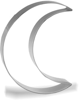 Keewah Stampo per biscotti a forma di luna crescente, 10,2 cm, in acciaio inox