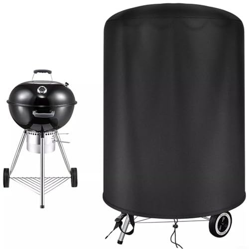 CashMuch Runde Grillabdeckung für Raweao, wasserdichter Oxford-Stoffgrillschutz für Weber 57 cm Kugelgrill