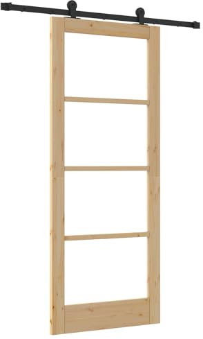 Puerta Deslizante vidaXL con Juego de Accesorios 'ORKDAL'83x202 cm