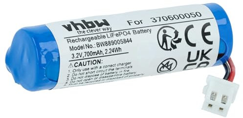 vhbw Batterie Compatible avec Carrera 370600059 Voitures de Course (700mAh, 3,2V, LiFePO4, 50 x 16 x 14 mm, JST ZH)