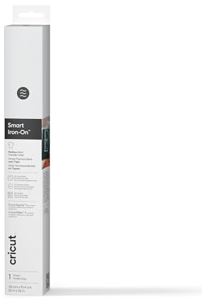 Cricut Smart Iron On Vinyl | 33 cm x 0.9 m (13 x 3 ft) | Smart Heat Transfer Vinyl (HTV) for matless Making with Compatible Cricut Smart Cutting Machines | White
