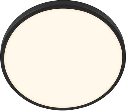 BRILONER - LED Ceiling Light with Shade, Warm White Light 17.5W 2400lm, lamp, Living Room, Kitchen Lighting, Hallway, 33 x 6 cm, Black