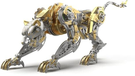 506PCS 3D Metall Puzzle Steampunk Mechanisches Modell, Leopard Hunter DIY Metallbaukasten für Sammler, Wohnraumdeko, Desktop-Display & kreative Geschenkideen