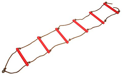 Vvikizy Bambini Che Si Arrampicano su Scala in Plastica, Attrezzature per Esercizi Durevoli per la Palestra di Casa, Rosso, 11,8x1,2x78,7 Pollici, Carico 150 kg per la Casa