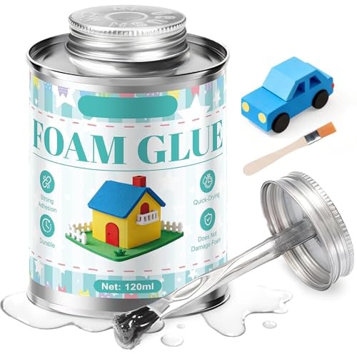 Allisway Foam Adhesive, Jointing Compound, High Density Foam Adhesive, Contact Adhesive, Aging Resistance Waterproof, Good Stringing Properties for Foam Stickers/Pads/Building Block