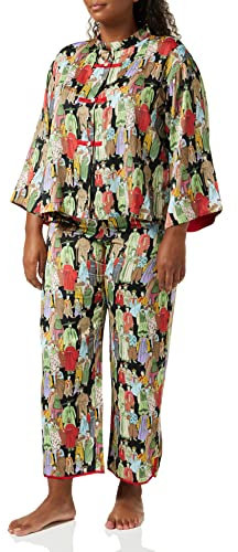 Natori Women's Dynasty Pj,Black,X-Large