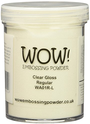WOW! Tolles Produkt. Präge-Pulver, großes Glas, 160 ml, klar, glänzend, normal