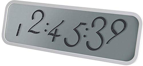 Lexon - Script Clock Large White