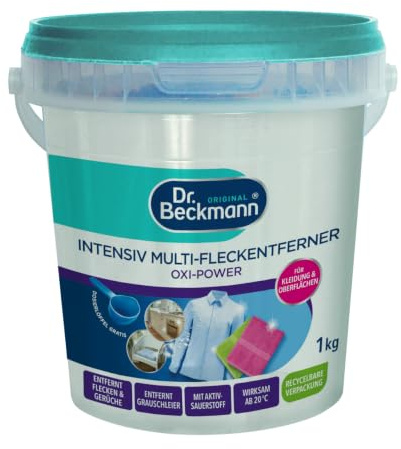 Dr. Beckmann Oxy Magic Pulver | Fleckentferner XXL | 1 kg | Tiefenwirksame Formel | Für Textilien, Haushalt & Außenbereich | XXL-Vorratspackung