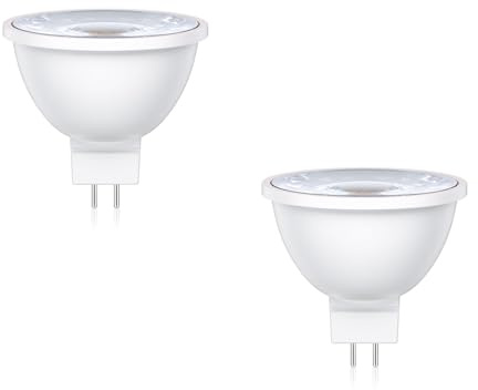 ledscom.de 2 Stück GU5.3 LED Leuchtmittel, MR16, weiß (3900 K), 5,7 W, 524lm, 37°