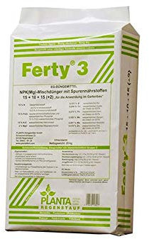 Ferty 3, NPK (Mg) 15-10-15 + (2) + microéléments (25 kg), engrais en poudre soluble dans l'eau pour plantes et fleurs