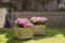 JARDINERA MADERA CUADRADA MARRON OSCURO 40X40X30