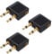 Amasawa Adaptador de audio de aviación de doble enchufe a hembra, adaptador de audio de aviación, adaptador chapado en oro, adaptador hembra