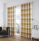 Fusion - Balmoral Check - 100 Percent Cotton Pair of Eyelet Curtains, Ochre, Curtains: 90 Width x 90 Drop (229 x 229 cm)