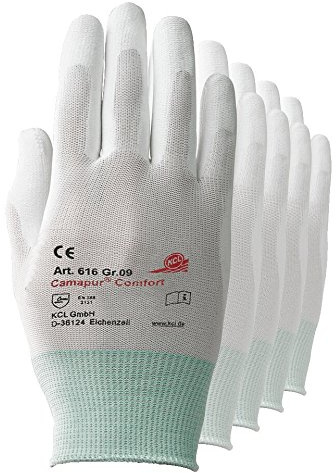 KCL Camapur Comfort 616 Gr. 7 Handschuhe 5 PAAR für Montage weiß
