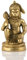 craftvatika Statue aus Messing mit Herr Hanuman, Hindu-Stärke, Gott Bajarang Bali, sitzende Skulptur, Heimbüro-Dekoration (Größe: 13 cm)