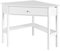 SoBuy Consolle bianca ad angolo Tavolo bianco con cassetto,triangolo FWT31-W
