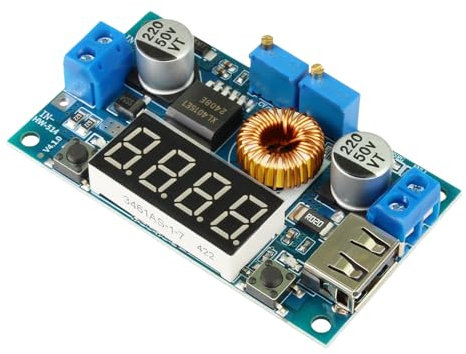 OcioDual Module Ajustable Régulateur Tension Afficheur Voltmètre LED 5A 1,25 36 V XL4015 pour Arduino Raspberry Pic DIY