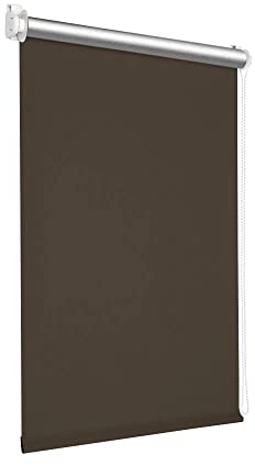 Victoria M. Tenebra Thermorollo Klemmfix Rollo, Verdunkelungsrollo, Hitzeschutz, Sichtschutz, Ohne Bohren, inkl. Montagematerial, 100 x 160 cm, Dunkelbraun