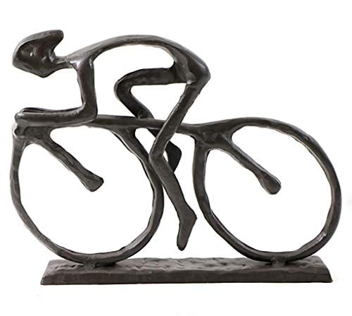 Skulptur aus Gusseisen, Heimdekoration, Statue für Fahrrad-Enthusiasten, Metallfigur, Kunst, Heimdekoration für Läufer, Sportler, Radfahrer (4# Radfahrer)
