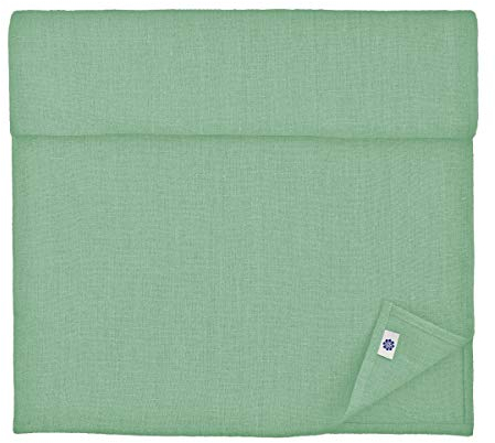 Linen & Cotton Tischläufer Stoff Tischband Tischdeko Hygge 100% Leinen, Mint Grün (40 x 180 cm) Rechteckig Läufer Tisch Esstisch Deko für Home Küche Party Brunch Weihnachten