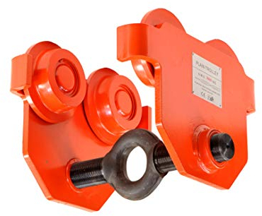 Pro-Lift-Werkzeuge Laufkatze 3000kg Rollfahrwerk Öse in Gewindestange integriert Handfahrwerk Unterflansch 80 mm - 220 mm Flanschbreite Hallenkran Kettenzug 3 t Plain Trolley