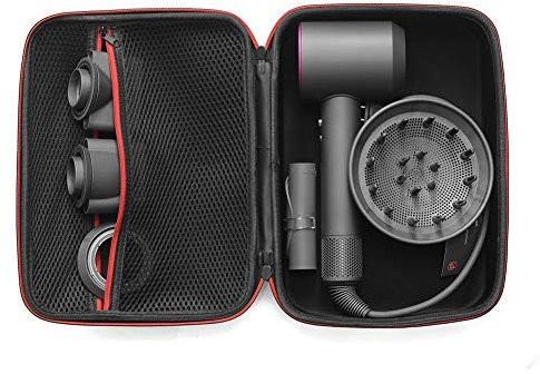 Xingsiyue Reise Hülle Kompatibel mit Dyson HD01 HD03 Haartrockner - Reißverschluss Tragen Hart Box Fits 4 Düsen und 1 Haartrockner