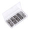Ejoyous Angeln Split Rings Spaltringe Edelstahl, 200Pcs 5Sizes Sprengringe Heavy Duty Edelstahl Split Rings Solide Lockt Connectors Angelgerät mit Aufbewahrungsbox