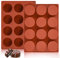 JOERSH Oreo Molds Silicone, Non-Stick 12-Cavity Round Silicone Mold for Chocolate Covered Oreos, Chocolate, Jello