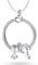 Marni's - Pendentif en argent sterling avec couple de breloques originales argent compatible avec Pandora. Collier pour femme avec anneau en argent. Pendentifs avec chaînes en argent pour femme
