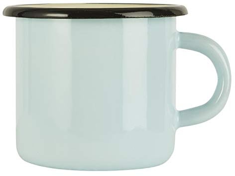 IB Laursen [W] Taza esmaltada azul claro m/crema interior