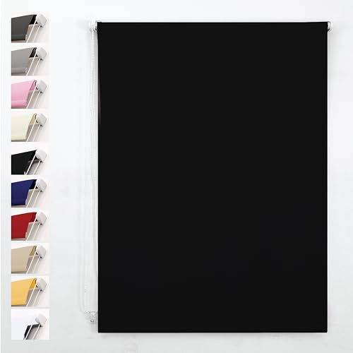 Funky Gadgets Roller Blinds Custom Made to Measure Thermal Blackout Roller Blinds – UV Protection Child Safe Easy Fit Window Blinds for Home & Office.(165cm Drop)