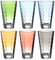 LEONARDO HOME 025907 Trinkglas OPTIC 6 Stück sortiert 300 ml Pastell, Glas, 300 milliliters, Bunt