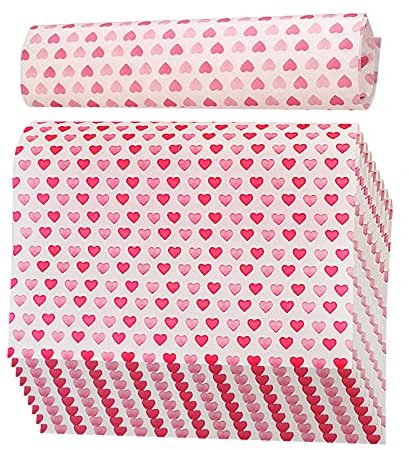 QincLing 50 PCS Wax Food Wrapping Sheets - Sandwich, Cake, Greaseproof Baking Liners - Food Grade Tissue For Gifts