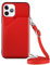 nancencen iPhone 11 Pro (5.8) Handyhülle, Das Lange Seildesign ist Abnehmbar, Weiches TPU-Silikon Rahmen (Mit Kartenschlitz) Einfachheit Stil für iPhone 11 Pro (5.8), Rot